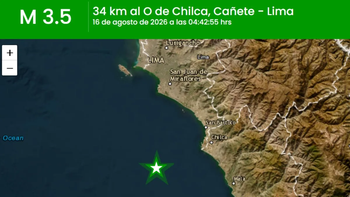 Temblor hoy en Perú EN VIVO: dos sismos en Lima la madrugada de este domingo, según reporte del IGP del 16 de agosto de 2026