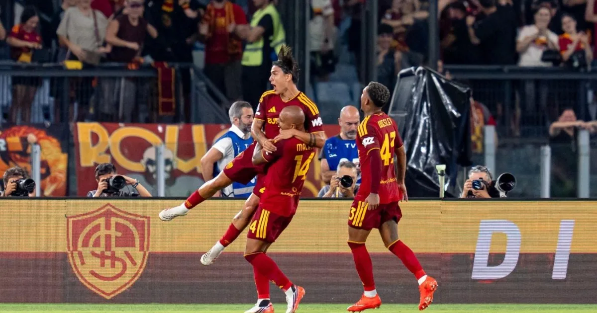 Dybala fue figura en la goleada de Roma sobre Fiorentina, en el debut de Mastantuono