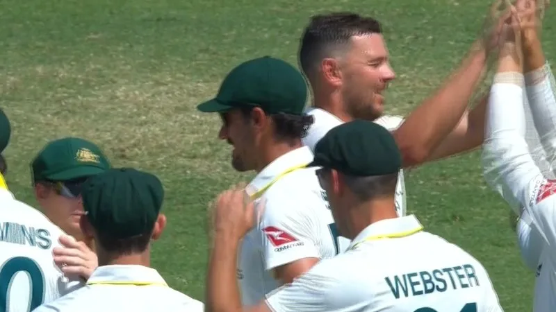 Hazlewood's wicket seals first Test win