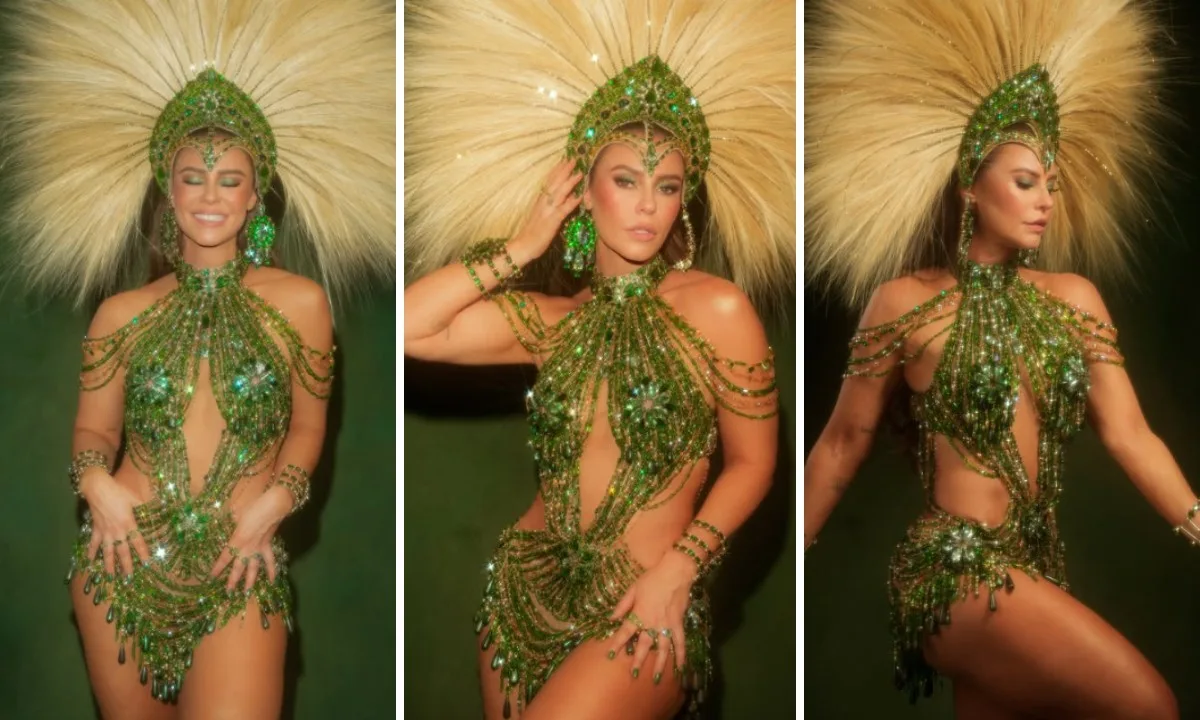 Paolla Oliveira é coroada rainha de bateria da Imperatriz Leopoldinense