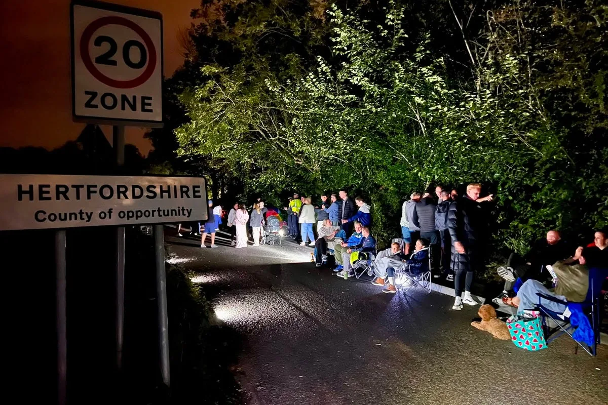Hundreds of villagers turn up with camp chairs to stop unauthorised work at wildlife spot