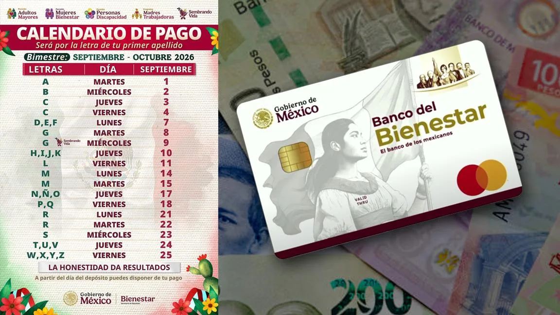 Sheinbaum presenta calendario de la Pensión del Bienestar para depositarle 6 mil 400 pesos a hombres y mujeres mayores 65 años en septiembre