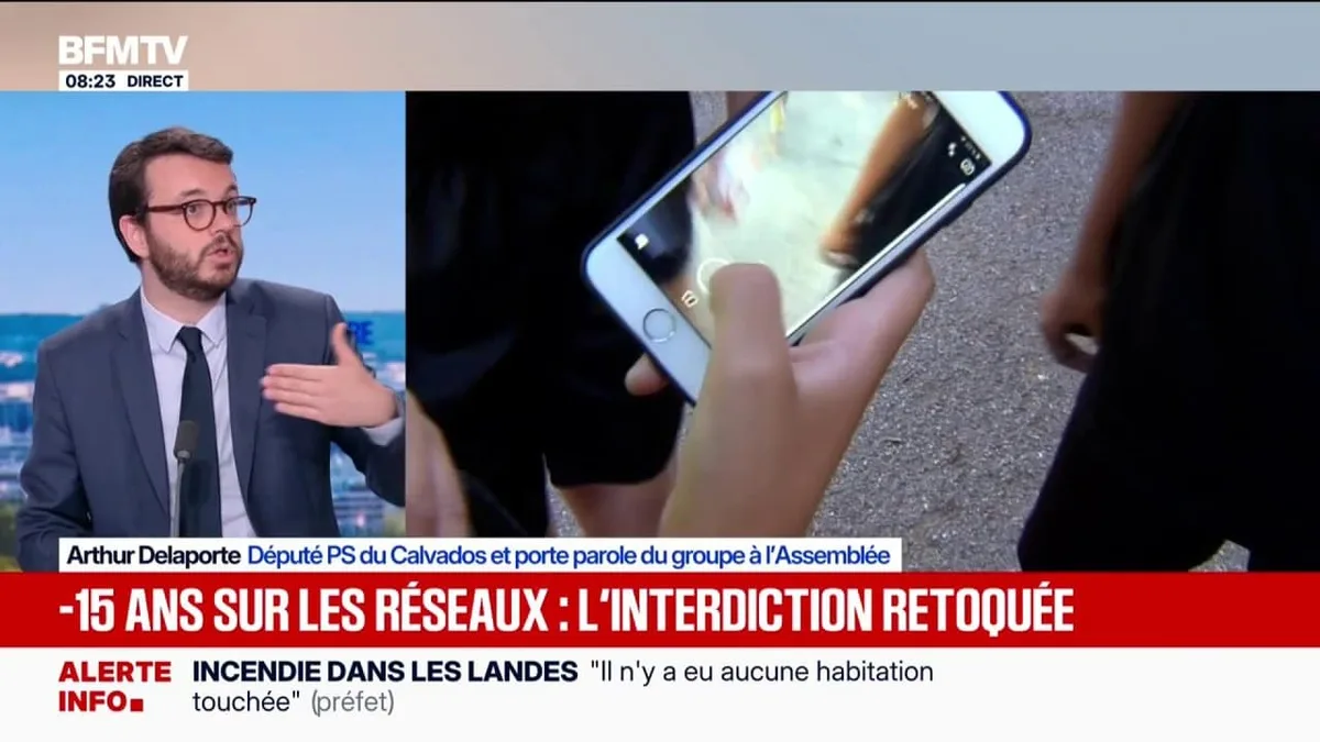 Interdiction des réseaux sociaux aux moins de 15 ans: Arthur Delaporte, député PS, "comprend" et "regrette" la décision du Conseil constitutionnel