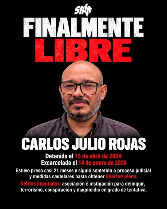 Tribunal absuelve al periodista y activista Carlos Julio Rojas