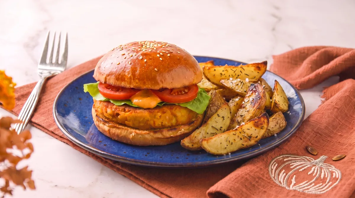 Hamburguesa de calabaza: una receta dulce y saludable con una textura tierna y un interior jugoso