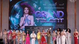 Candidata al Miss Grand International deja su cuerpo al descubierto en prueba de talento