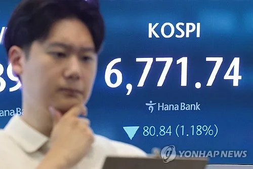 코스피, 1% 안팎 하락 출발…코스닥은 상승
