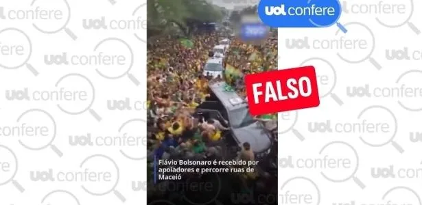 Vídeo mostra carreata de Jair Bolsonaro em 2024, não de Flávio em 2026