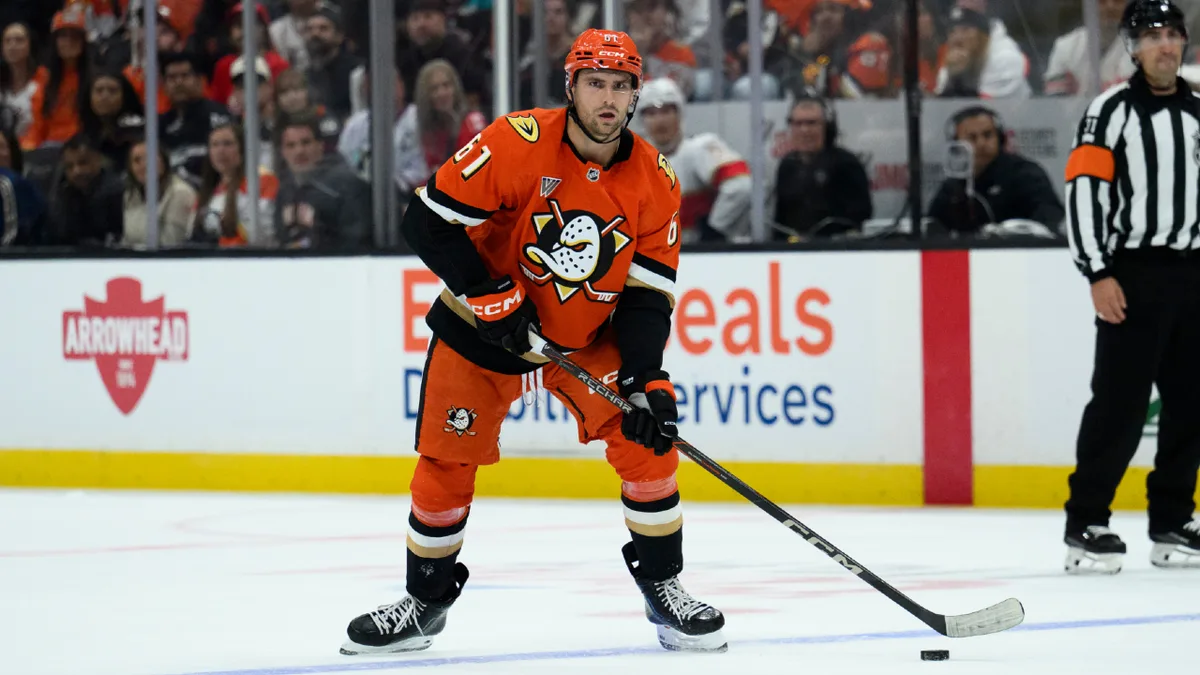Ducks’ Cutter Gauthier exits vs. Flames with upper-body injury