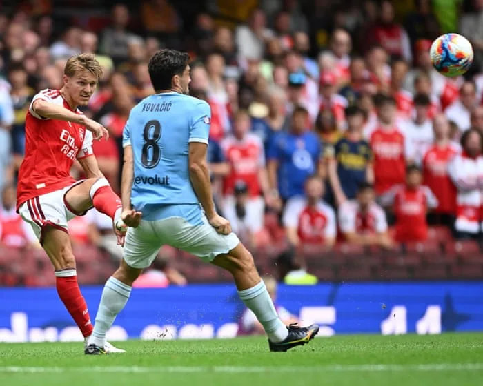 Martin Ødegaard happy with Arsenal’s new duo and says team hungry for title defence