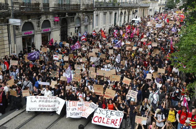 Mouvement lycéen: à Montpellier, une «colère porteuse de beaucoup d’espoir»