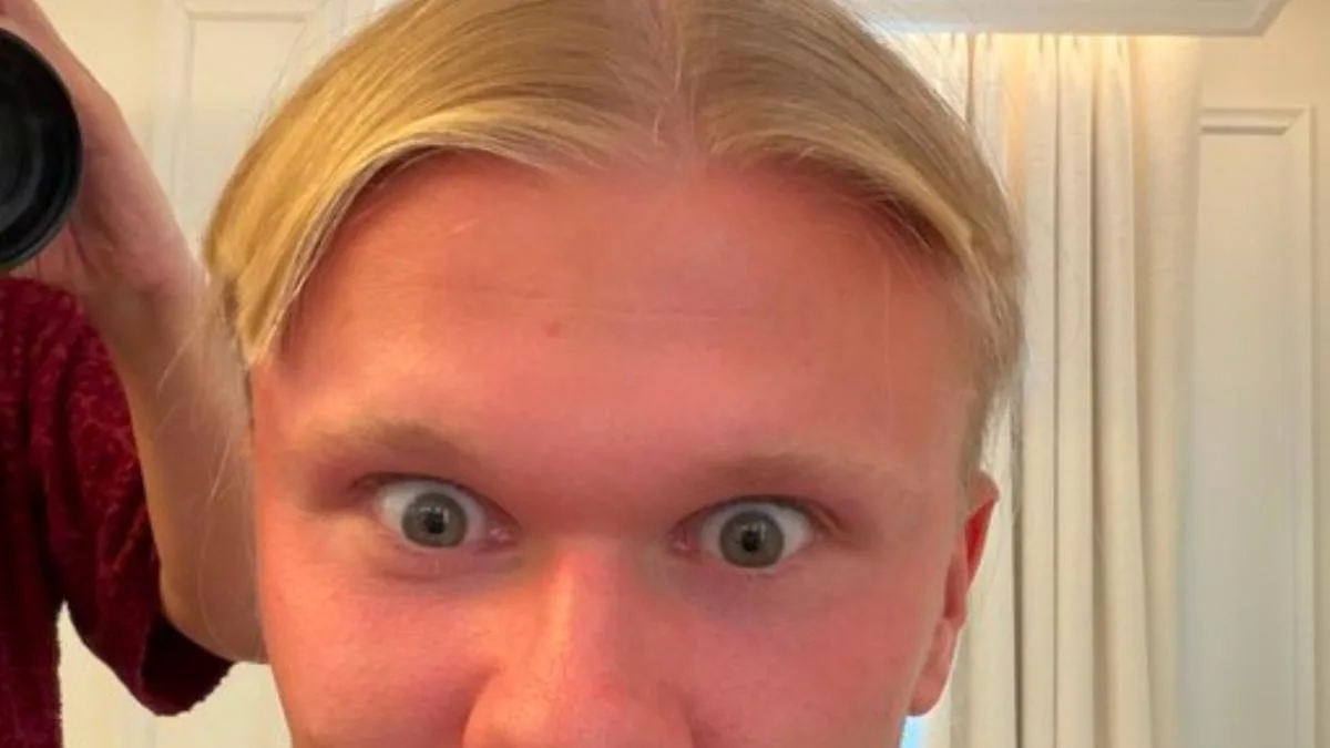 El drástico cambio de look de Haaland: se rapa el pelo y sorprende con su nueva imagen