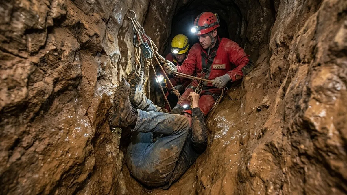 Entró a una cueva con su hermano en 2009 y quedó atrapado a 125 pies bajo tierra: los rescatistas intentaron moverlo con cuerdas