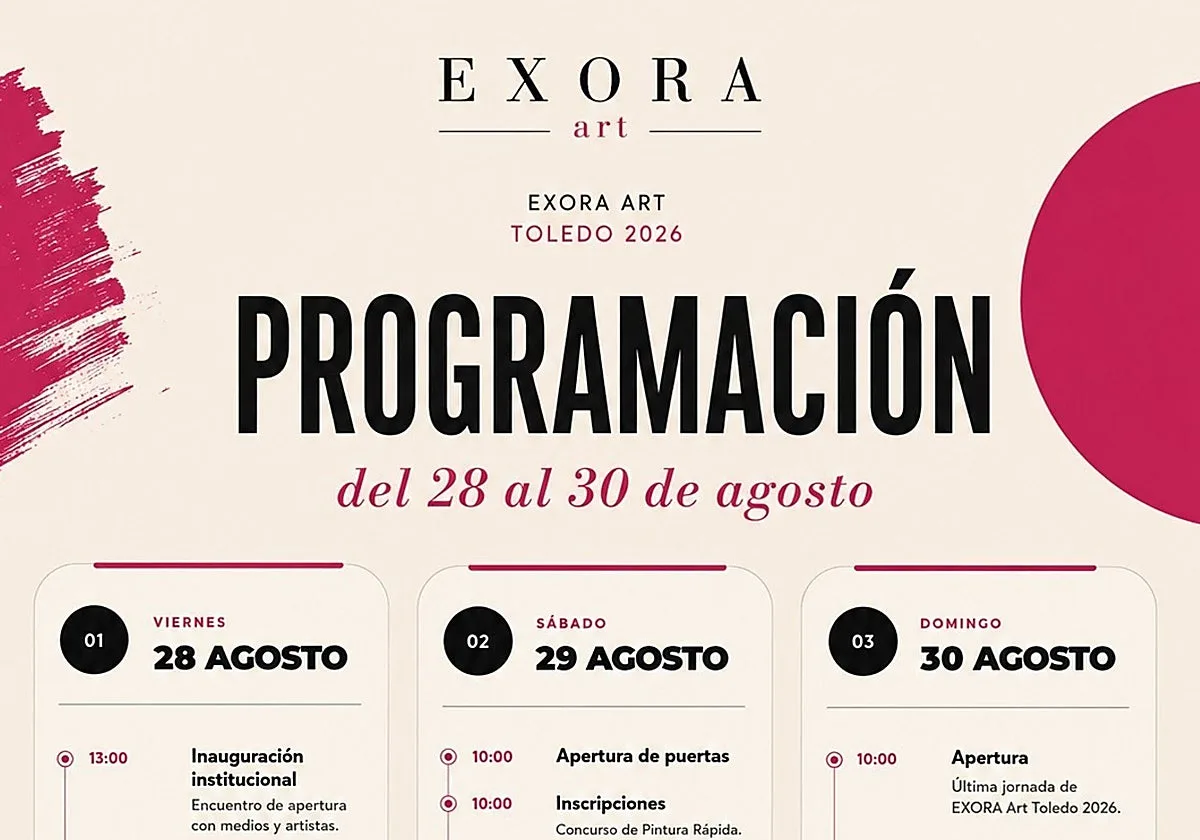 La Feria de Arte Contemporáneo Exora Toledo 2026 reunirá a 16 artistas del 28 al 30 de agosto