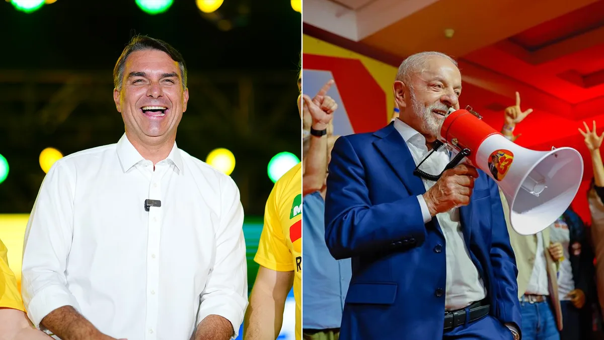 A distância entre Flávio e Lula nas últimas pesquisas sobre o segundo turno