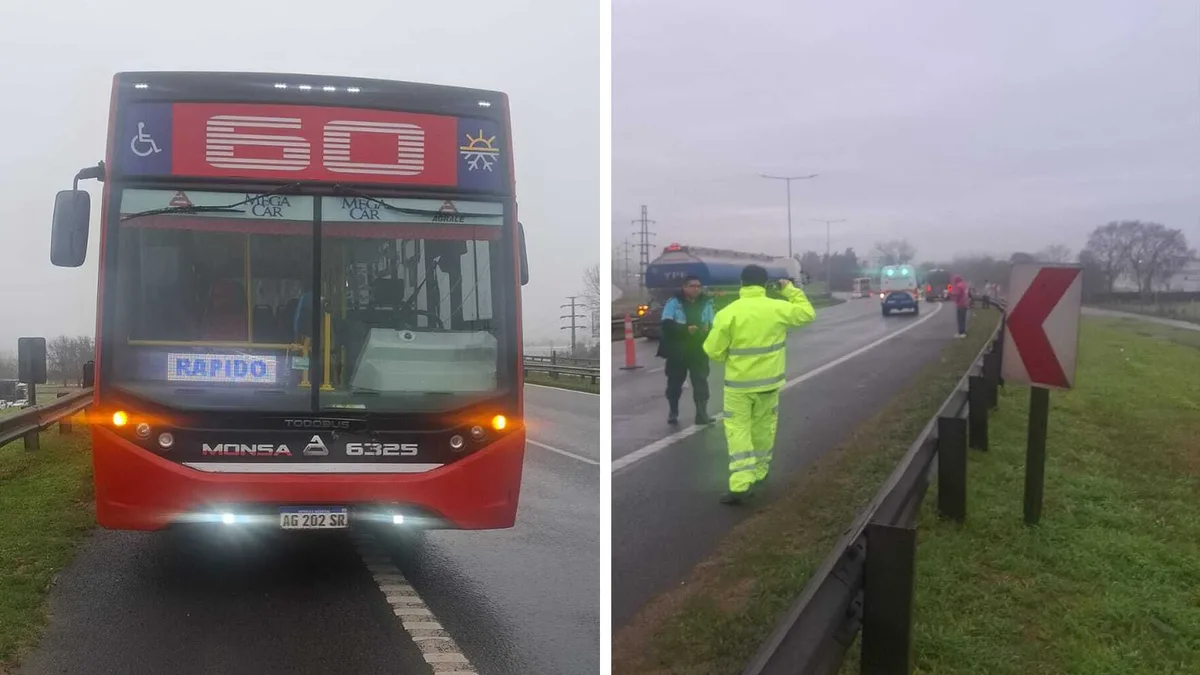 Un policía bonaerense sufrió graves heridas al chocar con su moto contra un colectivo en la Panamericana