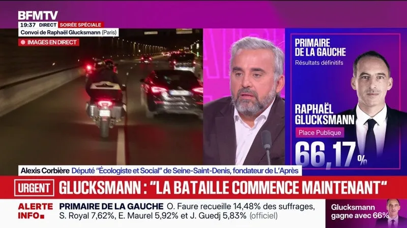 Primaire sociale-démocrate : Alexis Corbière estime que Raphaël Glucksmann "n'est pas lucide sur la réalité des rapports de force"