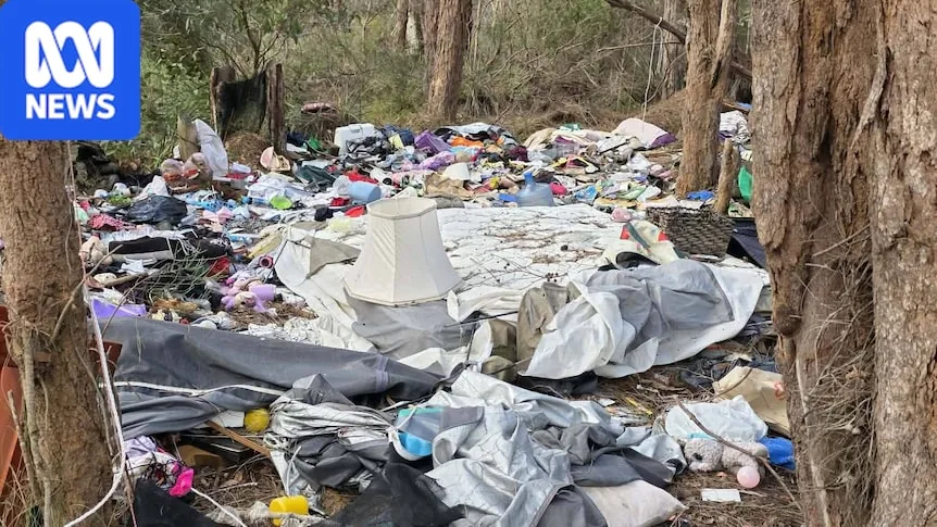 Residents furious at illegal dumping in native bushland near school