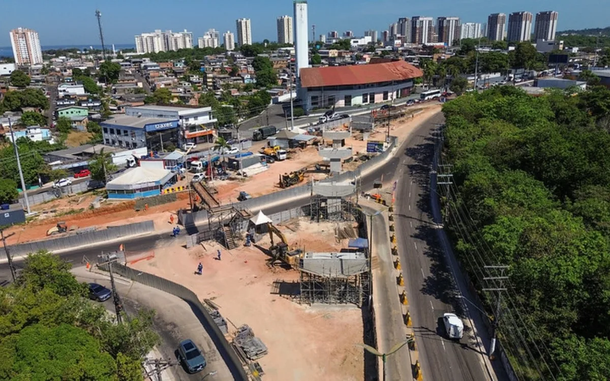 Obras do viaduto Passarão: entenda como vai ficar o trânsito na região em Manaus entre 14 e 18 de agosto