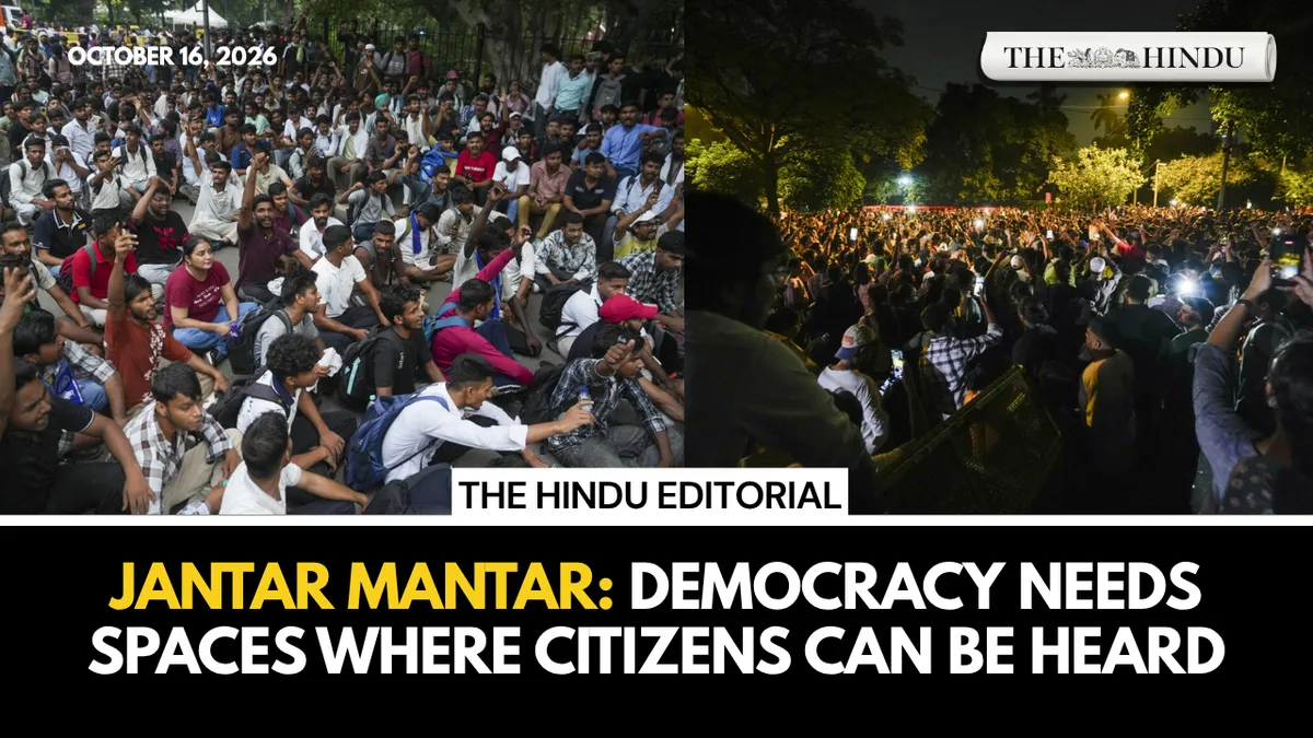 Can democracy function without visible spaces for public protest? | The Hindu Editorial