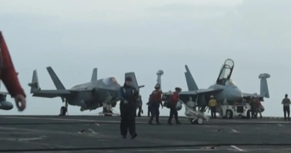 Onboard the USS George Washington as it operates in the Middle East