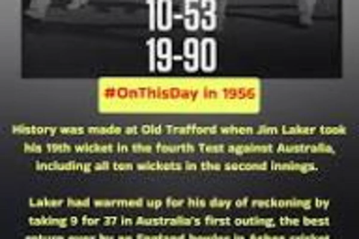 LUKE ALFRED | Jim Laker – the angel of cricket history