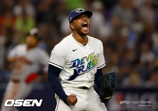 '6이닝 무실점 완벽투' 페랄타가 해냈다! 탬파베이, 클리블랜드 3-1 제압…ALCS 승부 원점