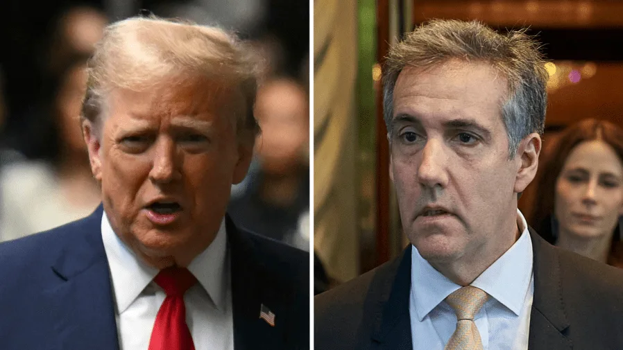 Trump blames NY prosecutors for Cohen role in hush money trial