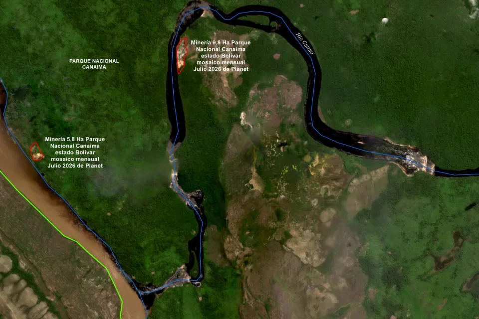 SOS Orinoco alerta sobre nueva mina ilegal en Canaima