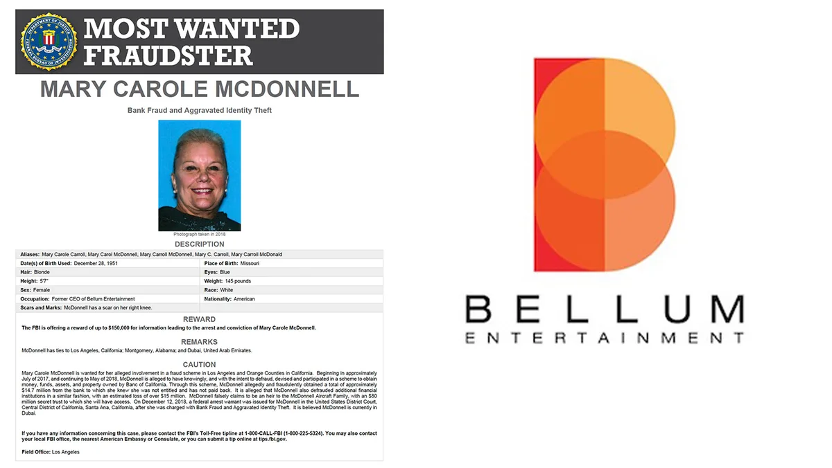 FBI Adds Ex-Bellum Entertainment CEO To Most Wanted Fraudsters List; Offering $150K Reward For Info On Fugitive Mary Carole McDonnell