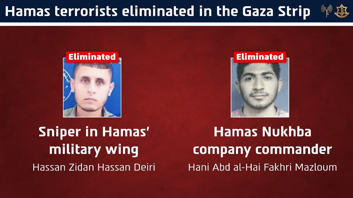 El Ejército de Israel abatió a dos terroristas de Hamas en el norte de la Franja de Gaza