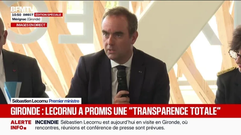 Incendies: "Nous n'avons strictement rien à cacher sur le déroulé des opérations de protection", assure Sébastien Lecornu