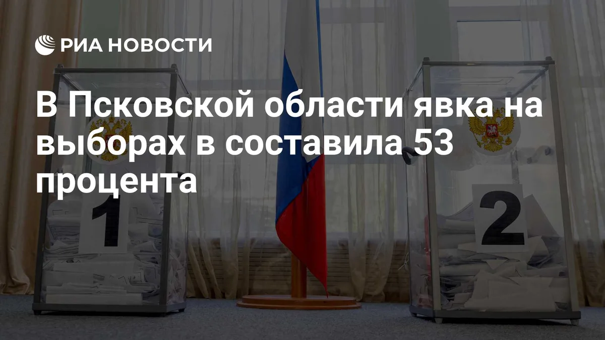 В Псковской области явка на выборах в составила 53 процента