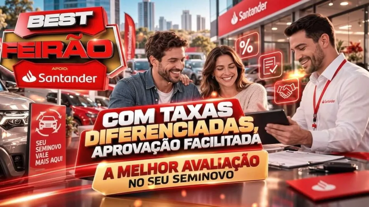 Best Feirão 2026 reúne 500 carros com 1ª parcela em até 60 dias na Capital