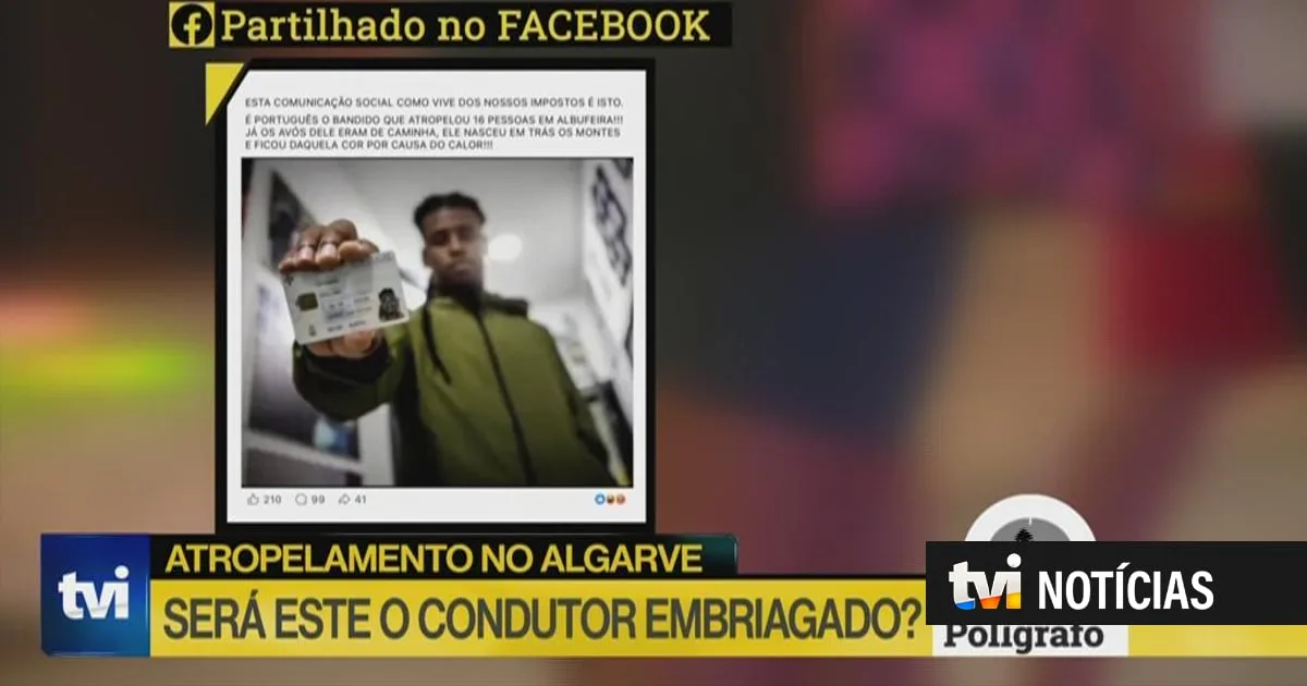 Polígrafo. Será este o condutor embriagado que atropelou várias pessoas na Oura?