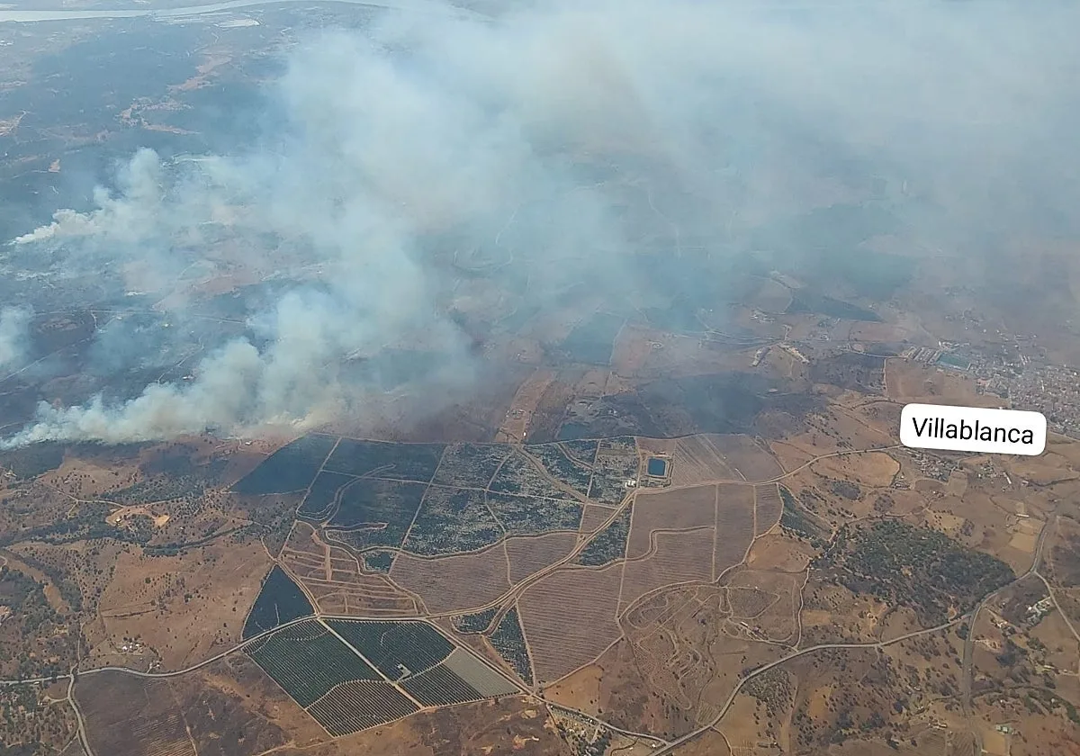 Un incendio forestal en Ayamonte obliga a cortar la carretera A-499 y activa la alerta por humo