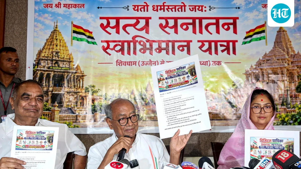 Digvijaya Singh to undertake ‘Satya Sanatan Swabhiman Yatra’ from October 20. What we know