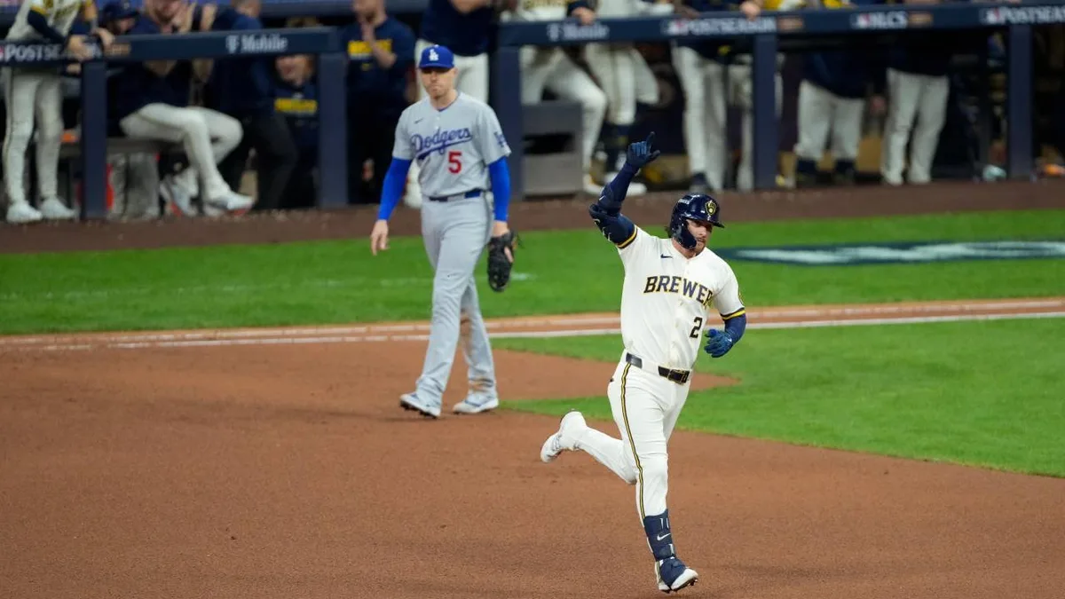 Brewers’ Turang launches solo home run against Dodgers in NLCS opener