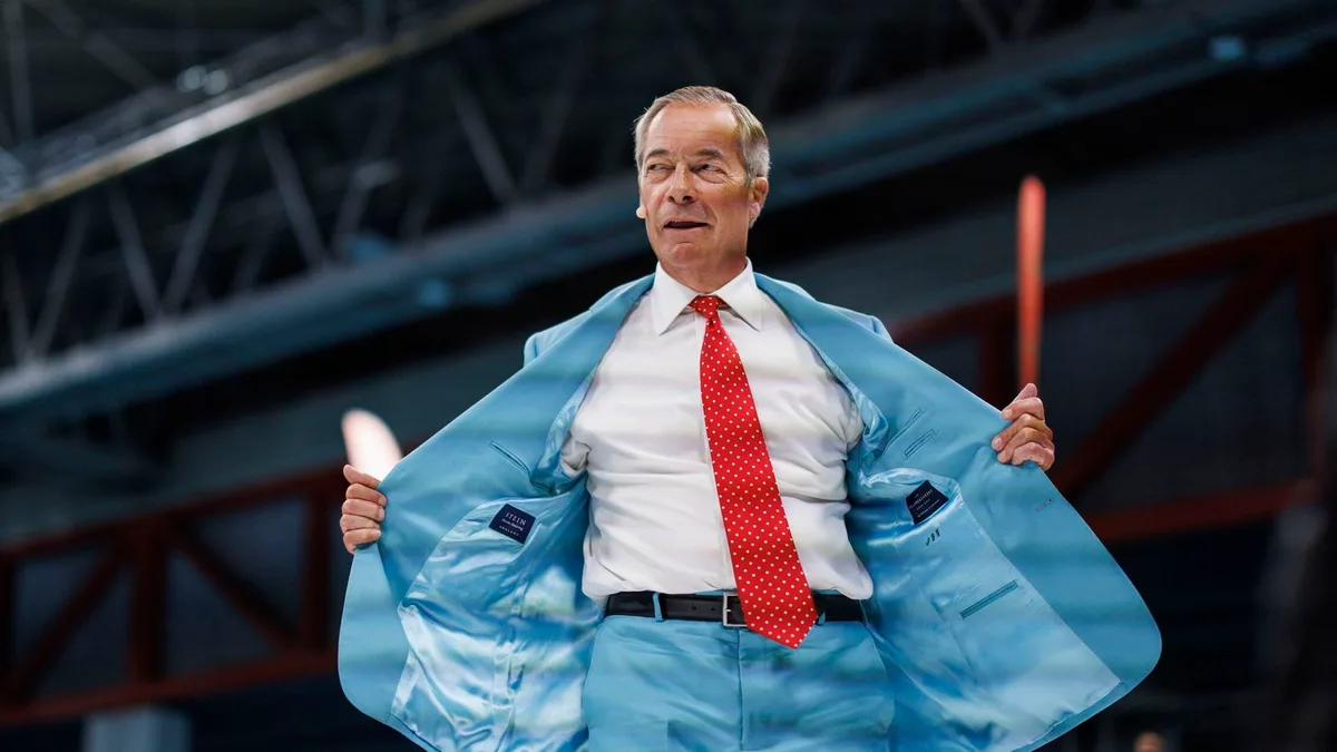 Farage recibe una donación récord: su mayor donante entrega 42 millones de euros a Reform UK