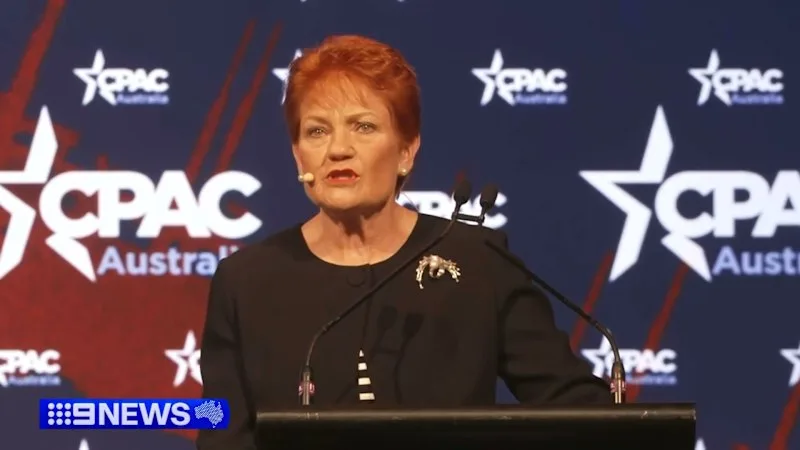 Angus Taylor and Pauline Hanson clash at conservative conference