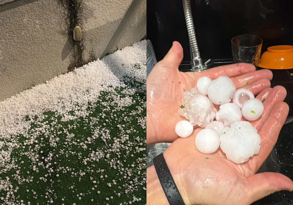 Tempestade com granizo atinge ao menos 700 famílias em Florianópolis; 5 municípios decretam emergência