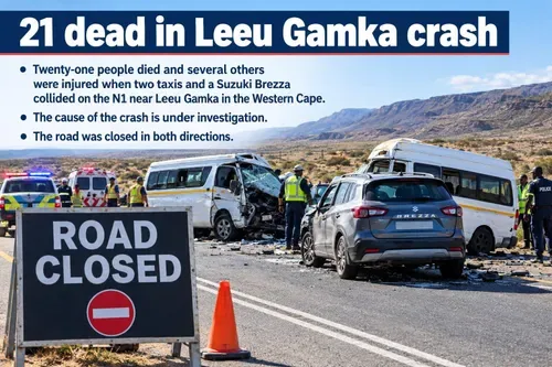 N1 closed after crash near Leeu Gamka leaves 21 dead