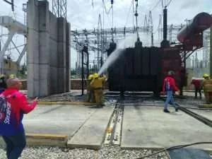 Controlan incendio en la subestación eléctrica El Manzano en Lara