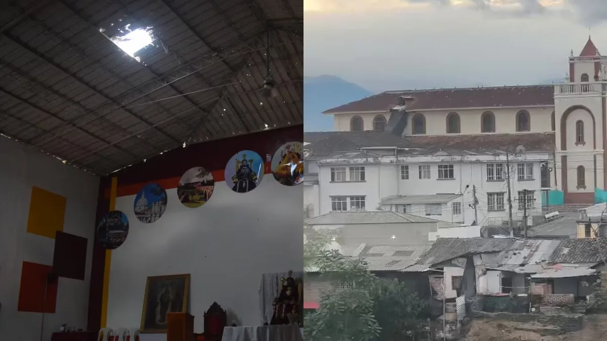 No fue solo la estación de Policía, templos religiosos también resultaron afectados tras ataque con drones en El Tambo, Cauca