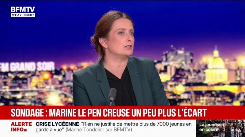 Présidentielle: Marine Tondelier, candidate Les Écologistes à l'élection présidentielle, estime qu'à gauche "personne n'est capable de l'emporter seul"
