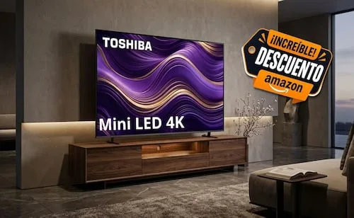 La Smart TV Toshiba de 65" Mini-LED al 44% de descuento; te ofrece color y audio extraordinarios