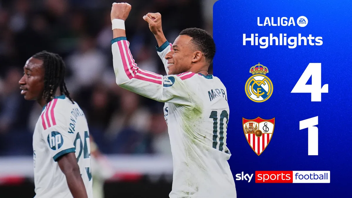 Mbappe stars with amazing goal and Panenka penalty as Real thump Sevilla