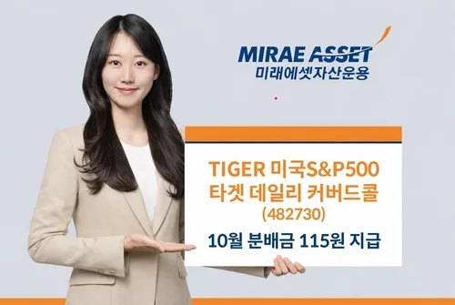 TIGER 미국S&P500타겟데일리커버드콜, 10월 분배금 115원 지급