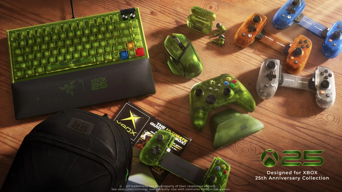Xbox has a bunch of translucent green accessories for the console's 25th birthday