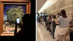 Watch: Hong Kong crowds queue to see Van Gogh painting unveiled for first time in 60 years